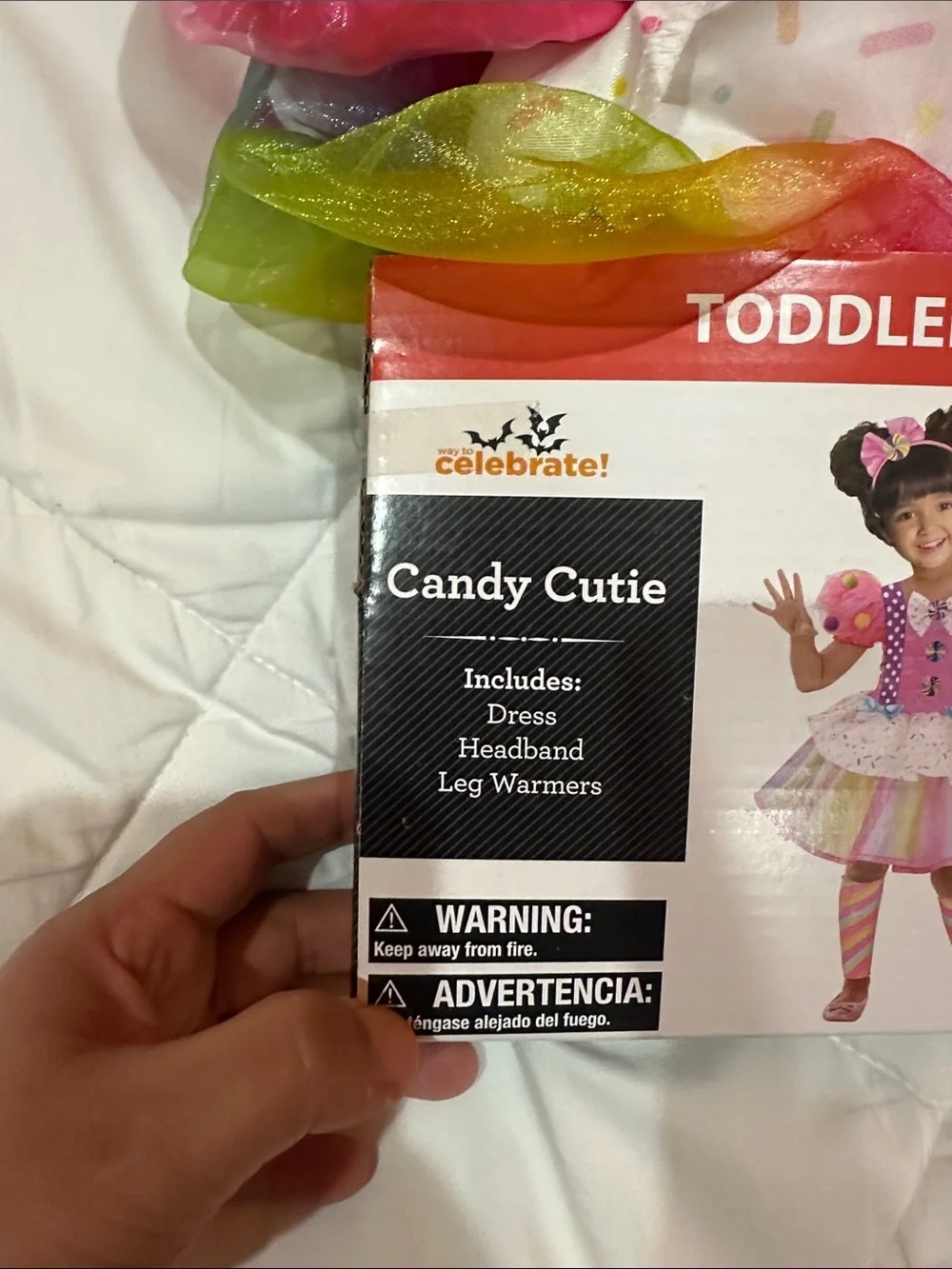 NEW Candy Cutie Toddler Costume Dress in Pink & Rainbow size 2T